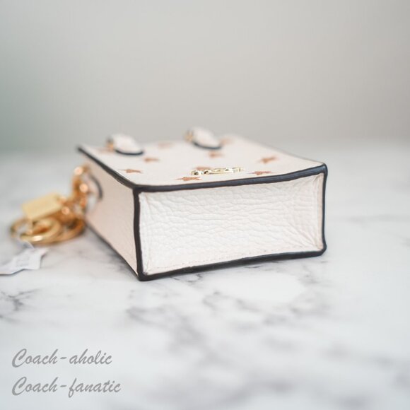 NWT Coach CX074 North/South Mini Tote Bag Charm With Star Print - Picture 5 of 11